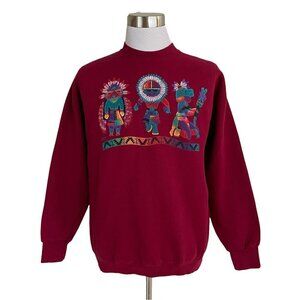 Vintage 90s Desert Impressions Mens XL Sweatshirt Southwestern Tribal Graphic